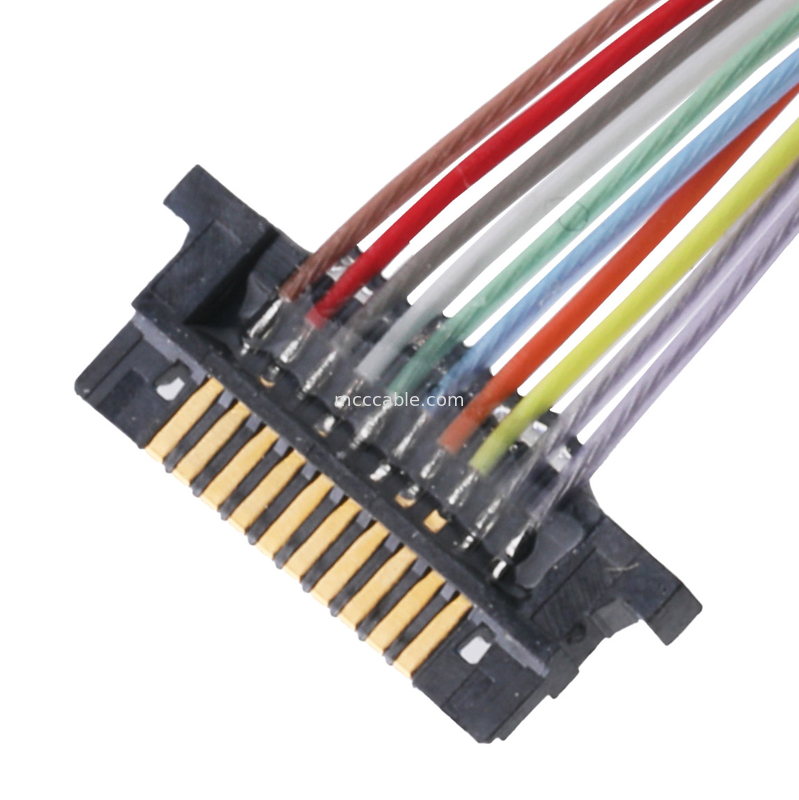 Lcd মনিটর DW-5 20598-010T-02 0.5 মিমি পিচ 10 পিনের জন্য Lvds কোক্সিয়াল কেবল সংযোগকারী