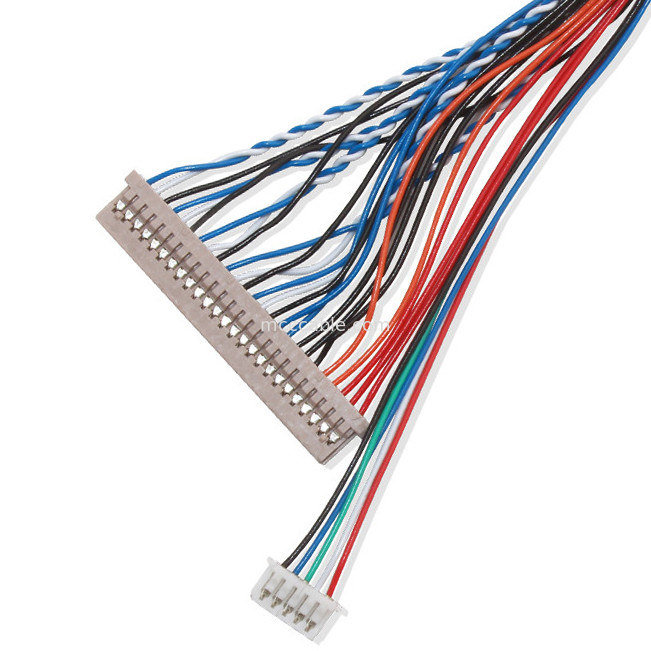 ল্যাপটপ lvds ডিসপ্লে সংযোগকারীর জন্য 250V 20 পিন Lvds কেবল  Df14 থেকে Df14