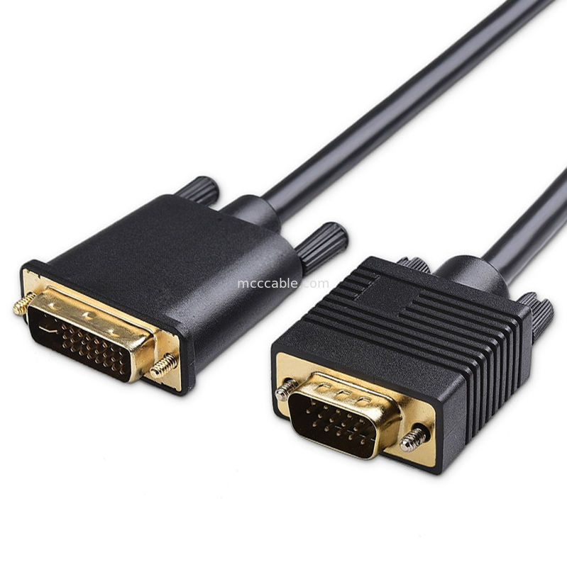 ROHS DVI-I 24+5 পিন টু ভিজিএ ক্যাবল এলভিডিএস এলসিডি সমাবেশ সংযোগকারী OEM / ODM