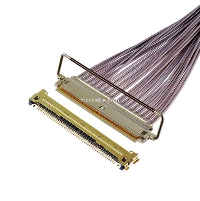 64 গিগাবাইট / সেকেন্ড PAM4 81863-100B-01 50P 0.4 মিমি পিচ হরিয়েন্টাল পেয়ারিং টাইপ মাইক্রো-কোএক্সিয়াল ক্যাবল সমাবেশ OEM / ODM