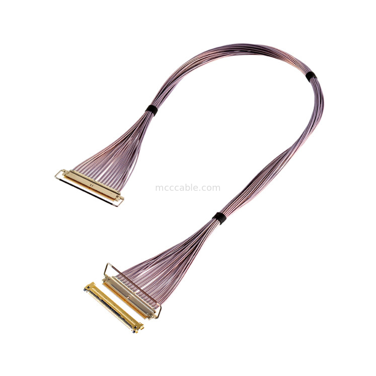 64 গিগাবাইট / সেকেন্ড PAM4 81863-100B-01 50P 0.4 মিমি পিচ হরিয়েন্টাল পেয়ারিং টাইপ মাইক্রো-কোএক্সিয়াল ক্যাবল সমাবেশ OEM / ODM