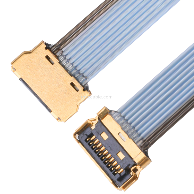 এলভিডিএস ক্যাবল 10P 0.35mm পিচ 20857-010T-01 তারের প্লাগ জন্য ক্যাবল সমাবেশ মাইক্রো coaxial ক্যাবল