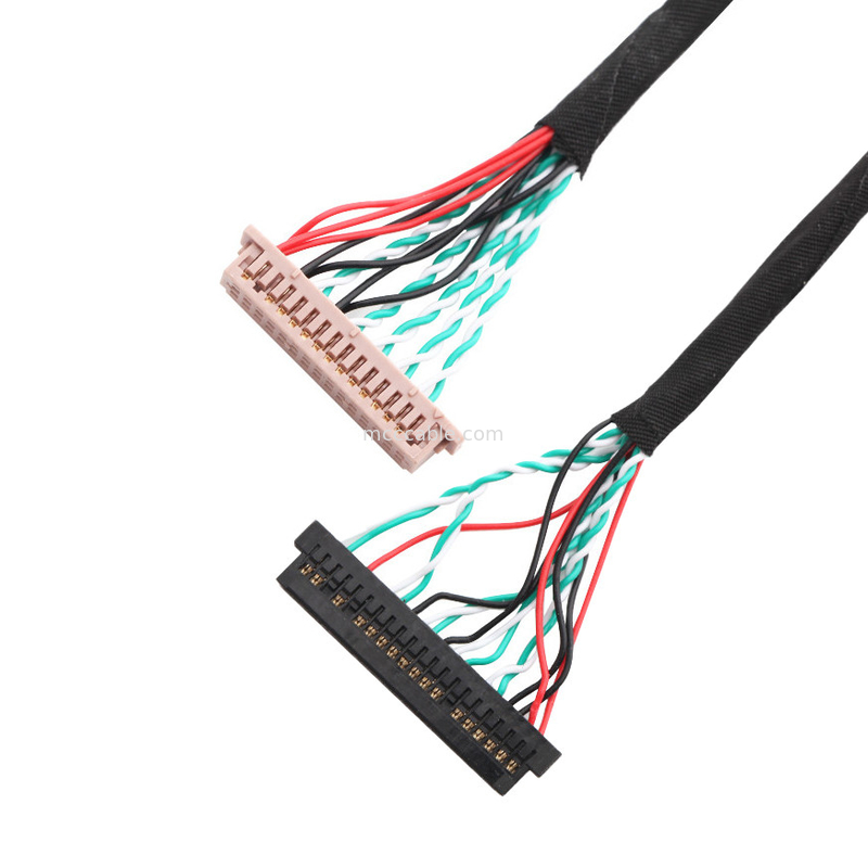 30 পিন LVDS কেবল সমাবেশ WL1258h-20P থেকে  DF13-2 lvds ডিসপ্লে সংযোগকারী