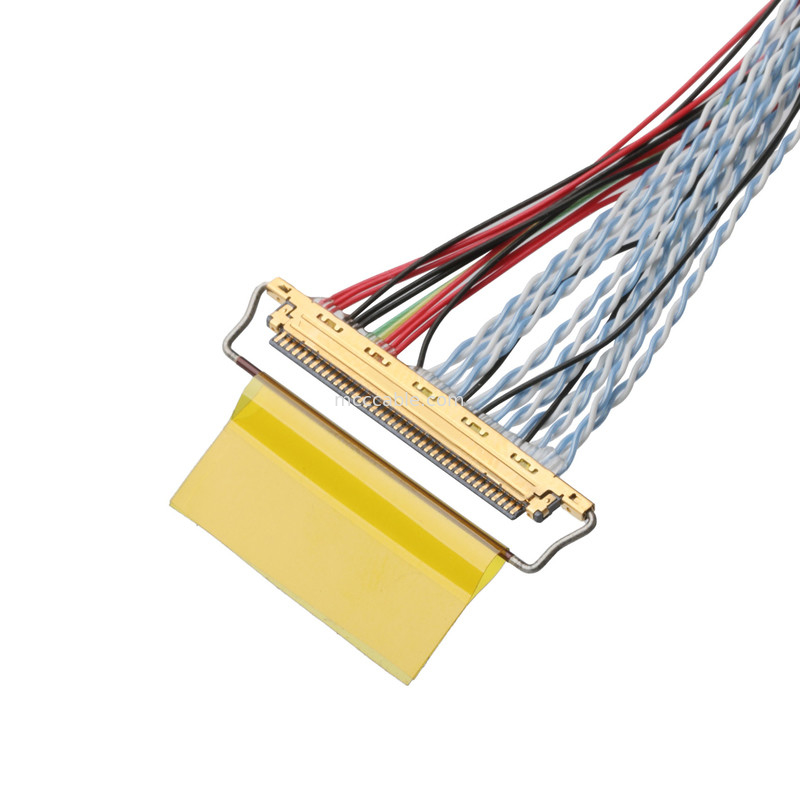 LVDS ক্যাবল সমাবেশ D-SUB পুরুষ থেকে মোলিক্স 51021-0400 এবং 20453-240T-01 ওয়্যার সংযোগকারী OEM / ODM