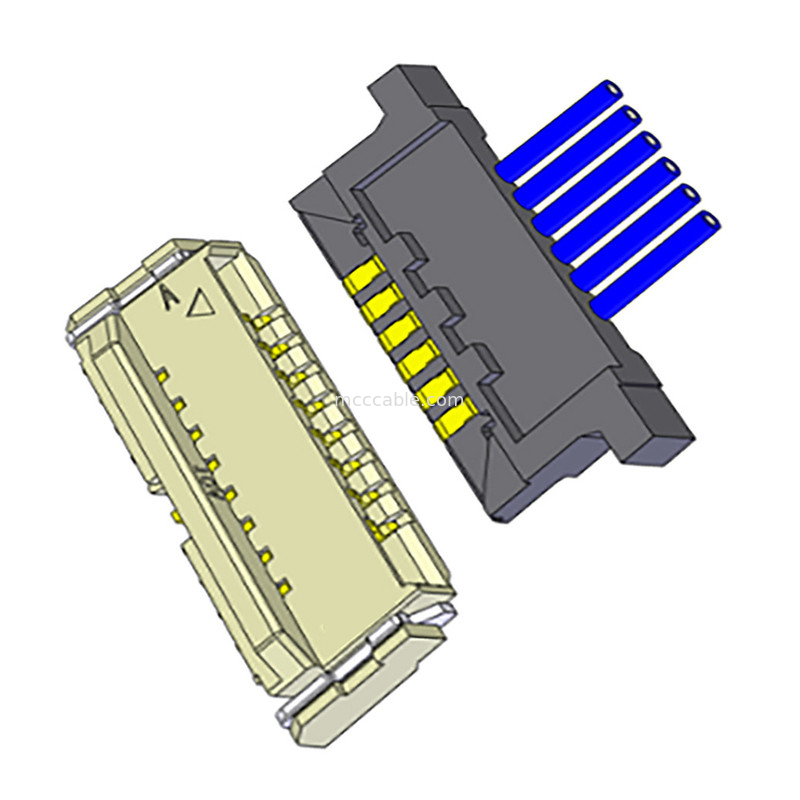 Lcd মনিটর DW-5 20598-010T-02 0.5 মিমি পিচ 10 পিনের জন্য Lvds কোক্সিয়াল কেবল সংযোগকারী