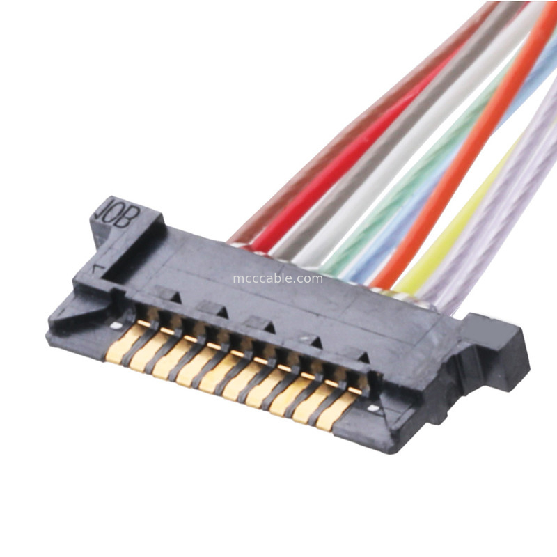 Lcd মনিটর DW-5 20598-010T-02 0.5 মিমি পিচ 10 পিনের জন্য Lvds কোক্সিয়াল কেবল সংযোগকারী