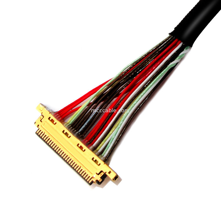 0.4 মিমি / 1.25 মিমি পিচ 30PIN থেকে 30PIN I 20453 এলসিডি মনিটরের জন্য এলভিডি ক্যাবল