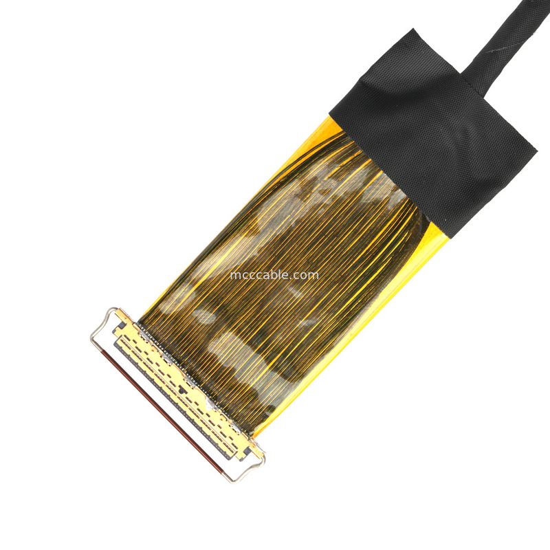 হাই-স্পিড ডেটার জন্য AWG38 শেল্ডড ওয়্যার সহ 50-পিন মাইক্রো-কোয়াক্সিয়াল ক্যাবল সমাবেশ
