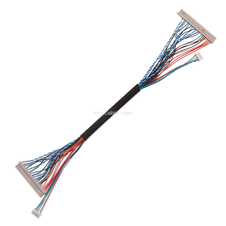 ল্যাপটপ lvds ডিসপ্লে সংযোগকারীর জন্য 250V 20 পিন Lvds কেবল  Df14 থেকে Df14