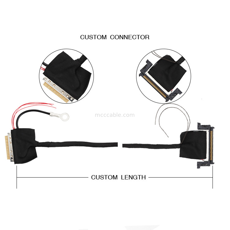 32AWG LVDS ক্যাবল সমাবেশ 40 পিন 88441-40 থেকে 50 পিন JAE F1-RE51HL