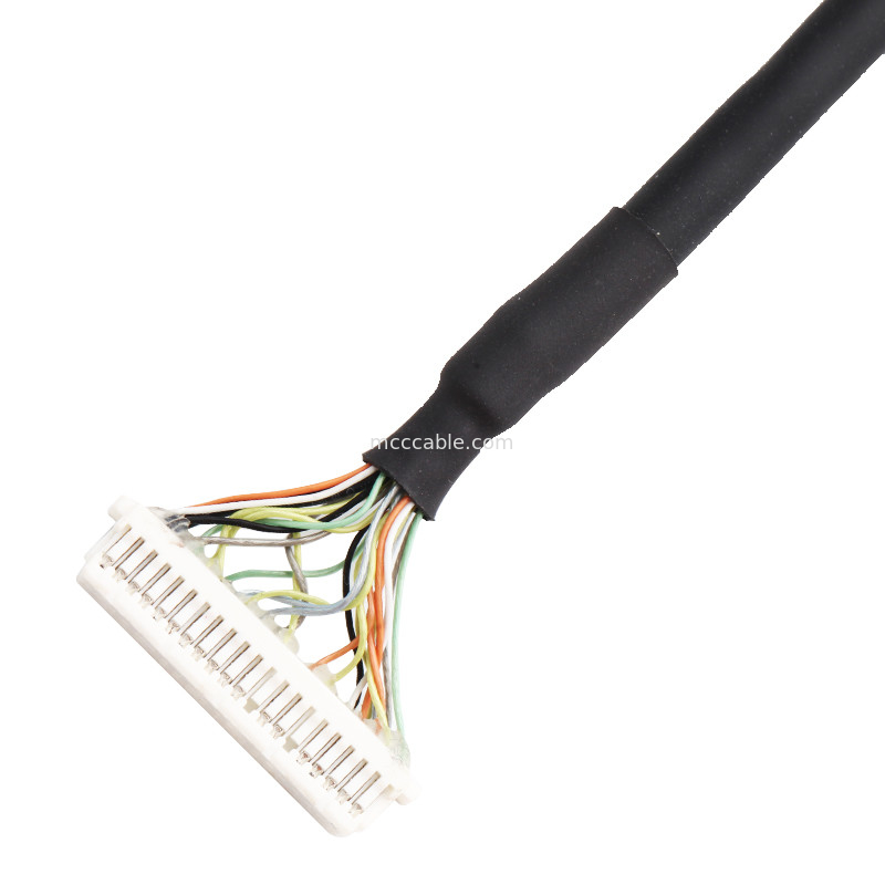 0.5 মিমি পিচ ACES 50204-040 1 1-002 থেকে JST SHDR-40V-SB LVDS কেবল সমাবেশ