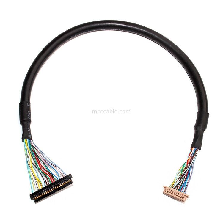 LCD সংযোগকারী LVDS কেবল সমাবেশ 1.0mm পিচ 32AWG  DF13-20DS-1.25C