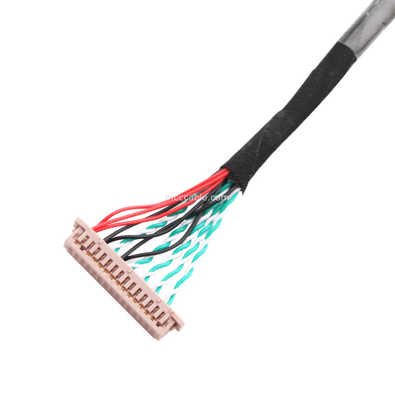 30 পিন LVDS কেবল সমাবেশ WL1258h-20P থেকে  DF13-2 lvds ডিসপ্লে সংযোগকারী