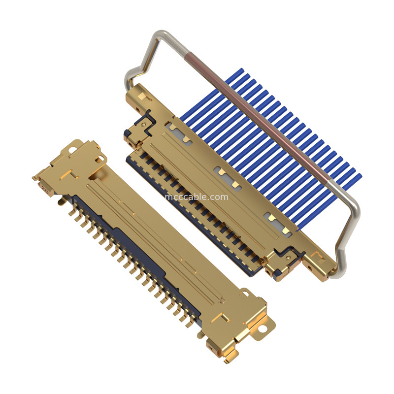 20pin 20453-220T-03 সম্পূর্ণরূপে EMI ফুটো প্রতিরোধের জন্য মাল্টি পয়েন্ট grounds সঙ্গে shielded