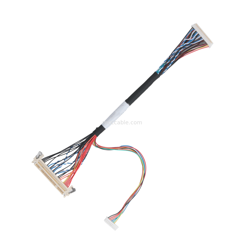 LVDS ক্যাবল FI-X30HL 30P থেকে DF20A-40P অথবা 9P HSG ক্যাবল কোঅক্সিয়াল সংযোগকারী OEM/ODM