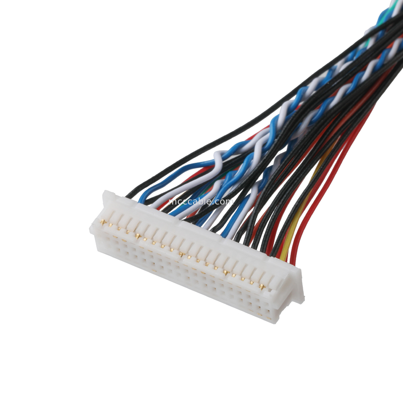 LVDS ক্যাবল FI-X30HL 30P থেকে DF20A-40P অথবা 9P HSG ক্যাবল কোঅক্সিয়াল সংযোগকারী OEM/ODM