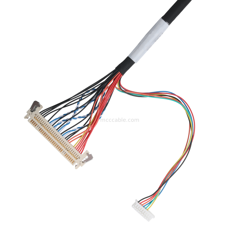LVDS ক্যাবল FI-X30HL 30P থেকে DF20A-40P অথবা 9P HSG ক্যাবল কোঅক্সিয়াল সংযোগকারী OEM/ODM