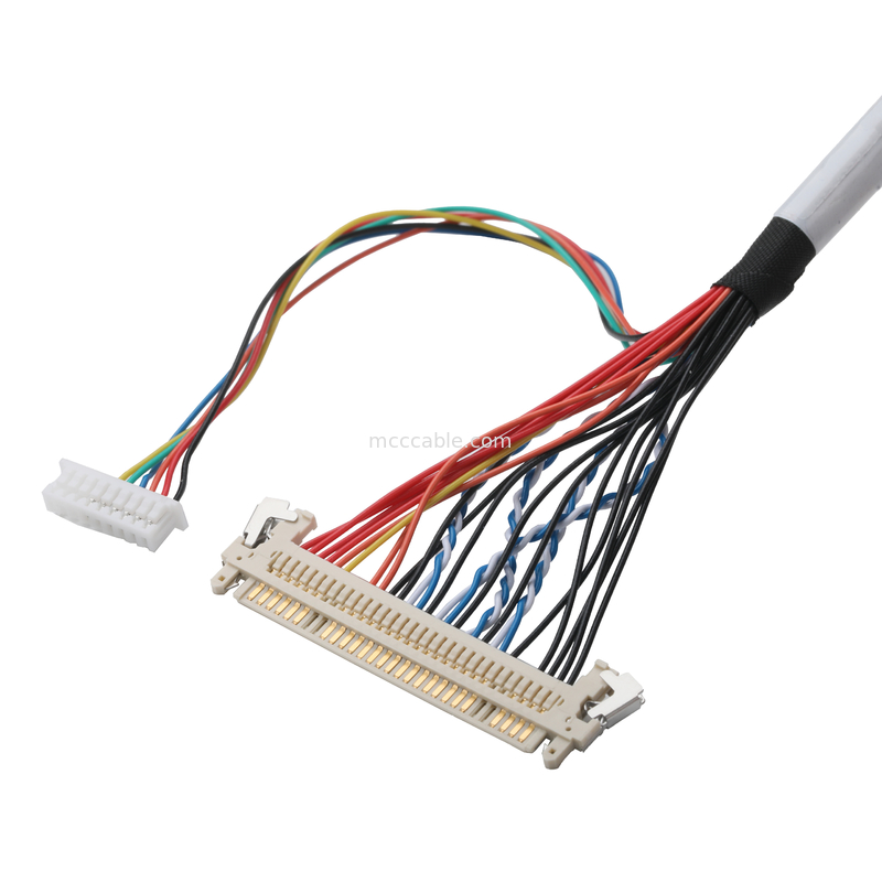 LVDS ক্যাবল FI-X30HL 30P থেকে DF20A-40P অথবা 9P HSG ক্যাবল কোঅক্সিয়াল সংযোগকারী OEM/ODM
