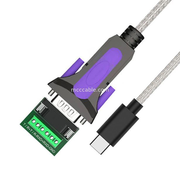 TYPE-C এর জন্য শিল্প গ্রেড কাস্টম ক্যাবল থেকে RS485-DB9/RS422-DB9 CONN সংযোগকারী B DB9 পুরুষ