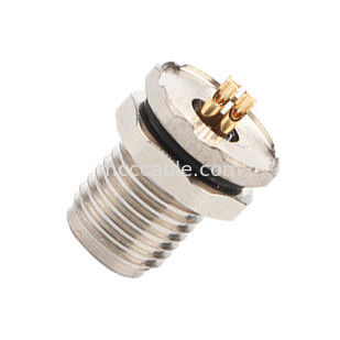 শিল্প বৃত্তাকার জলরোধী সংযোগকারী এম 5 কোড-এ 4 পিন প্যানেল ফ্ল্যাঞ্জ পিসিবি মহিলা সকেট আইপি 67