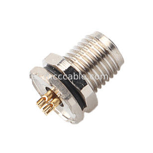 শিল্প বৃত্তাকার জলরোধী সংযোগকারী এম 5 কোড-এ 4 পিন প্যানেল ফ্ল্যাঞ্জ পিসিবি মহিলা সকেট আইপি 67