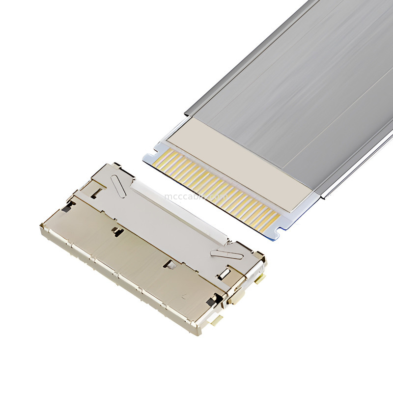 20952-024E-02 0.5 মিমি পিচ, সম্পূর্ণরূপে সুরক্ষিত, উচ্চ গতির, স্বয়ংক্রিয় লকিং, অনুভূমিক ম্যাট, 0.5 মিমি পিচ সুরক্ষিত FFC/FPC