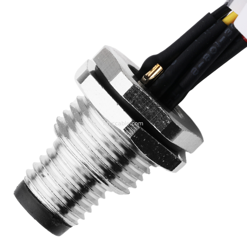 IP67 Waterproof Wire-to-Wire Cable – M8 Male to 1.25mm Pitch Connector – UL1061