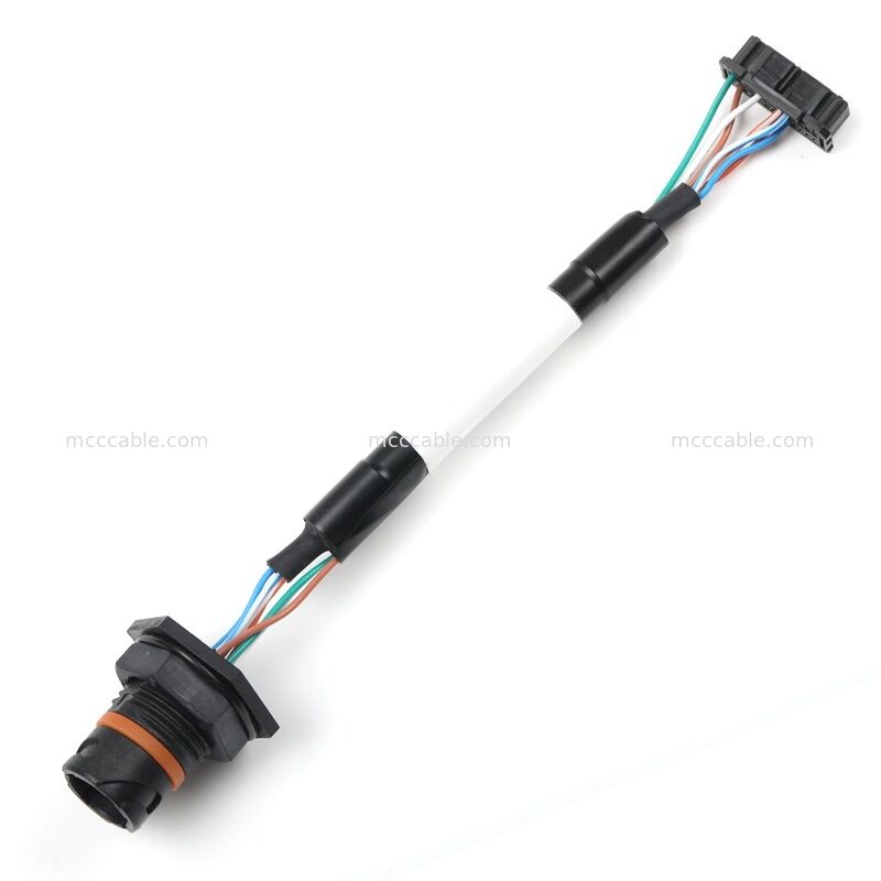 কাস্টম Samtec ACRK-12 বৃত্তাকার থেকে Molex মাইক্রো-লক 26-পিন তারের সমাবেশ CAT6A