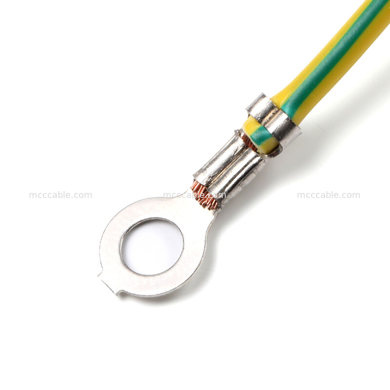 IEC C14 প্যানেল মাউন্ট থেকে C13 পাওয়ার কর্ড অ্যাসেম্বলি গ্রাউন্ড তারের সাথে