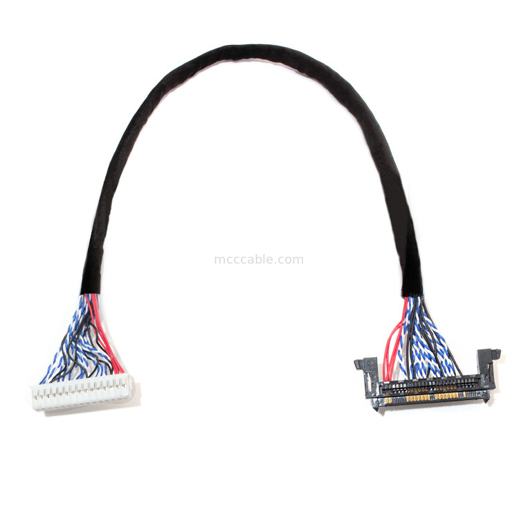 26AWG Lcd LVDS কেবল সমাবেশ 1.0mm পিচ JAE Fix-30ssl-Hf থেকে  Df13 EDP