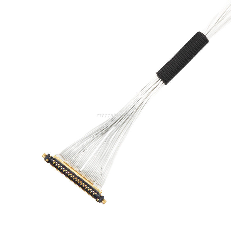 ইউএভি ক্যাবল সমাবেশ এলভিডিএস ইডিপি ক্যাবল সমাবেশ 0.25 মিমি পিচ 20531-034T-02 থেকে Jst Auhr-05v-H 34 পিন মাইক্রো কোঅক্সিয়াল ক্যাবল